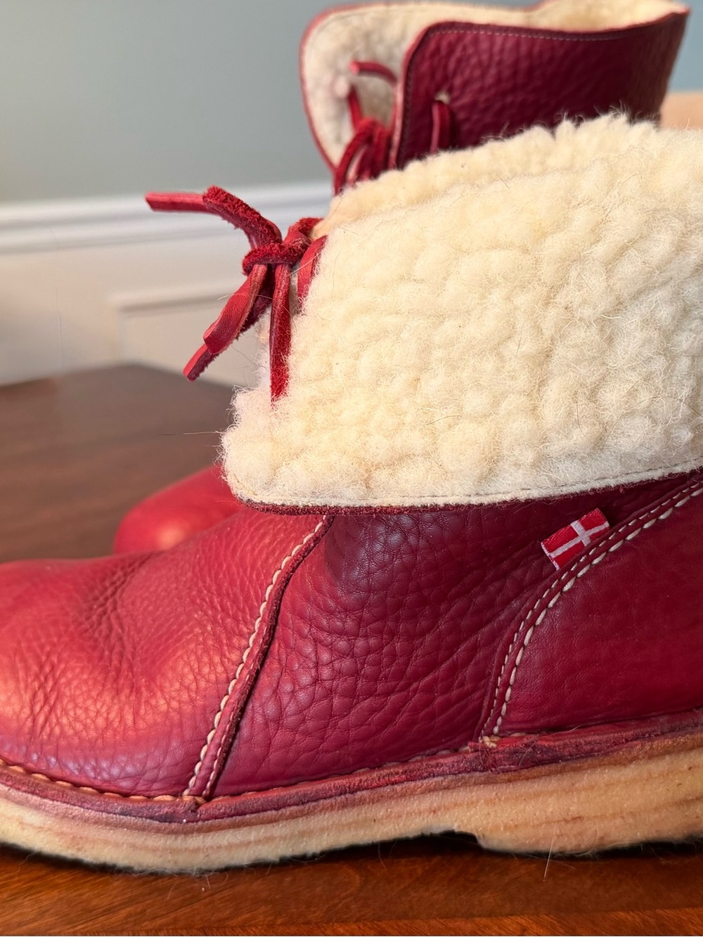 Duckfeet Arhus Women’s Leather Shearling Wool Lined Ankle SnowBoot EU Size 39